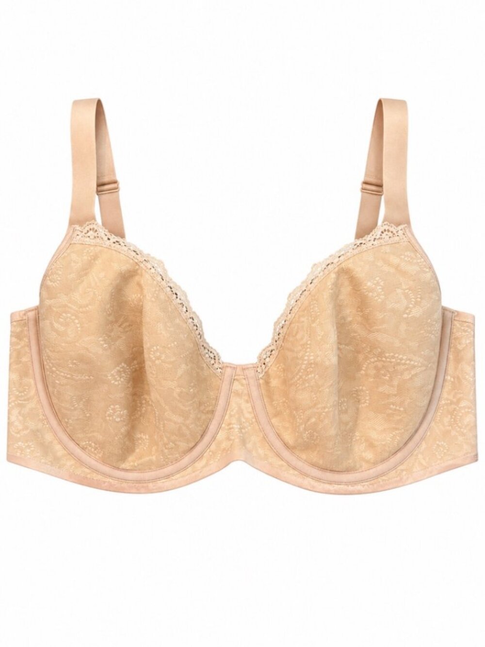 Soma Enticing Lift Full Coverage Bra 36DD Nude Beige Lace Underwire